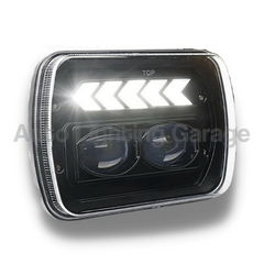 LED DRL Head Lights with Sequential Indicators for Jeep Cherokee XJ 1984-2001-Auto Lighting Garage