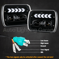 LED DRL Head Lights with Sequential Indicators for Jeep Cherokee XJ 1984-2001-Auto Lighting Garage