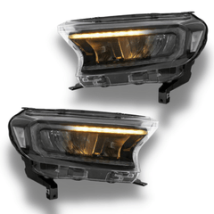 LED DRL Head Lights with Sequential Indicators for PX2 / PX3 Ford Ranger & Everest 2016-2021-Auto Lighting Garage