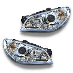 LED DRL Projector Head Lights for Subaru Impreza GD / WRX / STI / RX 2005-2007 - Chrome-Auto Lighting Garage