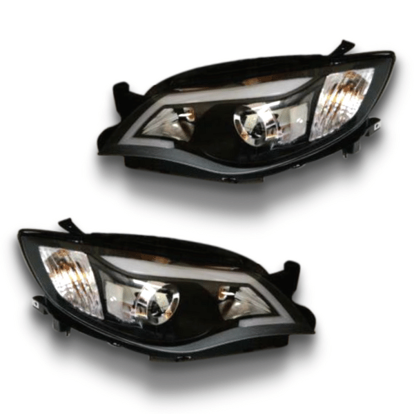 LED DRL Projector Head Lights for Subaru Impreza / WRX / STI / RS 2008-2013 - Black-Auto Lighting Garage