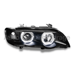 LED Halo Projector Head Lights for BMW X5 E53 1999-2003 - Black-Auto Lighting Garage