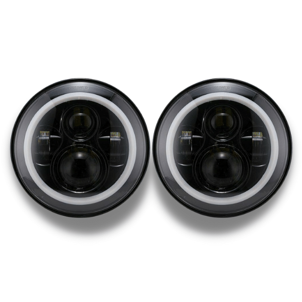 LED Head Lights with White DRL for Hummer H1 / H2-Auto Lighting Garage