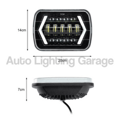 LED Head Lights with White DRL for Toyota Hilux 1988-1997-Auto Lighting Garage