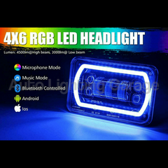 LED RGB Head Lights with Multicolour DRL for 80 Series Toyota Landcruiser-Auto Lighting Garage