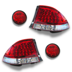 LED Tail Lights + Boot Lights with Red/Clear Lens for Lexus IS200 / IS300 1999-2005-Auto Lighting Garage