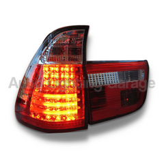 LED Tail Lights with Red/Clear Lens for BMW X5 E53 1999-2002-Auto Lighting Garage