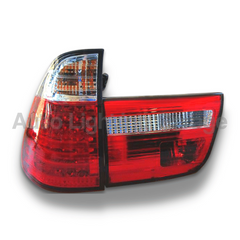 LED Tail Lights with Red/Clear Lens for BMW X5 E53 1999-2002-Auto Lighting Garage