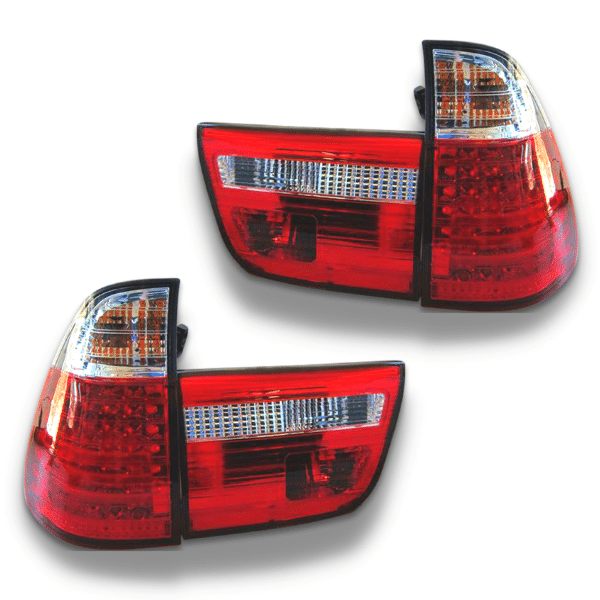 LED Tail Lights with Red/Clear Lens for BMW X5 E53 1999-2002-Auto Lighting Garage