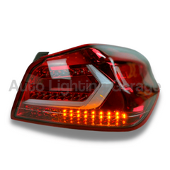 LED Tail Lights with Sequential Indicators, Clear Lens & White LED Bar for Subaru WRX 2015-2021-Auto Lighting Garage