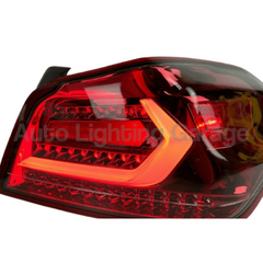 LED Tail Lights with Sequential Indicators, Clear Lens & White LED Bar for Subaru WRX 2015-2021-Auto Lighting Garage