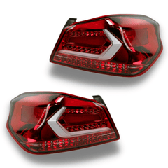 LED Tail Lights with Sequential Indicators, Clear Lens & White LED Bar for Subaru WRX 2015-2021-Auto Lighting Garage