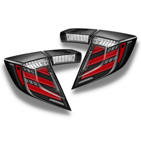 LED Tail Lights with Sequential Indicators & Clear Lens for Honda Civic FK7/FK8 Type R 2016-2021 - Mugen Style-Auto Lighting Garage