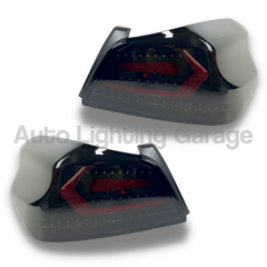 LED Tail Lights with Sequential Indicators, Smoked Black Lens & Red LED Bar for Subaru WRX 2015-2021-Auto Lighting Garage