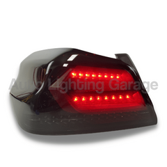 LED Tail Lights with Sequential Indicators, Smoked Black Lens & Red LED Bar for Subaru WRX 2015-2021-Auto Lighting Garage