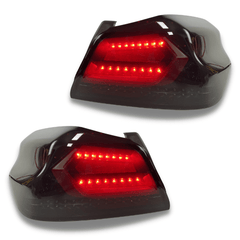 LED Tail Lights with Sequential Indicators, Smoked Black Lens & Red LED Bar for Subaru WRX 2015-2021-Auto Lighting Garage