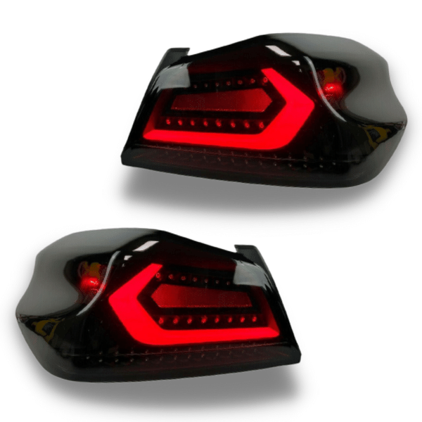 LED Tail Lights with Sequential Indicators, Smoked Black Lens & White LED Bar for Subaru WRX 2015-2021-Auto Lighting Garage