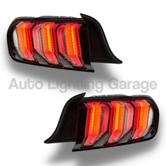 LED Tail Lights with Sequential Indicators & Smoked Black Lens for Ford Mustang FM / FN GT 2015-2020-Auto Lighting Garage