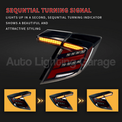 LED Tail Lights with Sequential Indicators & Smoked Black Lens for Honda Civic FK7/FK8 Type R 2016-2021-Auto Lighting Garage