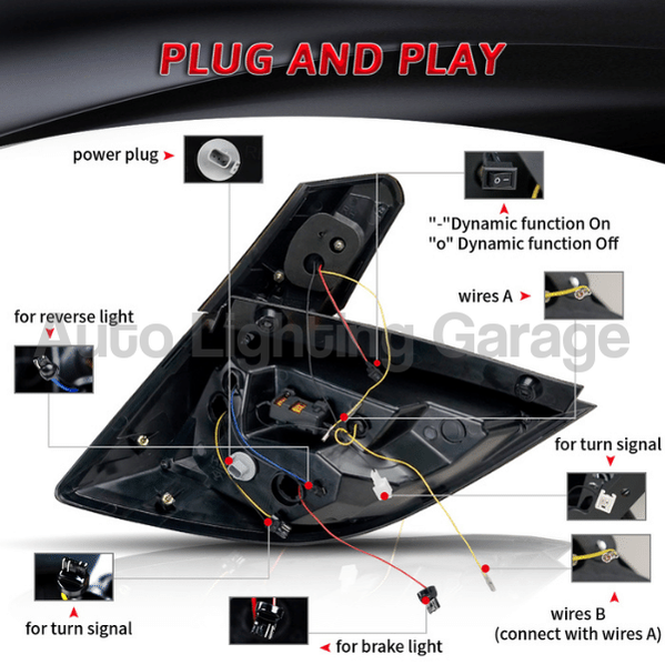 LED Tail Lights with Sequential Indicators & Smoked Black Lens for Honda Civic FK7/FK8 Type R 2016-2021-Auto Lighting Garage