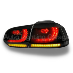 LED Tail Lights with Sequential Indicators & Smoked Black Lens for Volkswagen Golf 6 MK6 GTI Hatch 2008-2013-Auto Lighting Garage