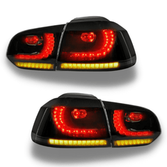 LED Tail Lights with Sequential Indicators & Smoked Black Lens for Volkswagen Golf 6 MK6 GTI Hatch 2008-2013-Auto Lighting Garage