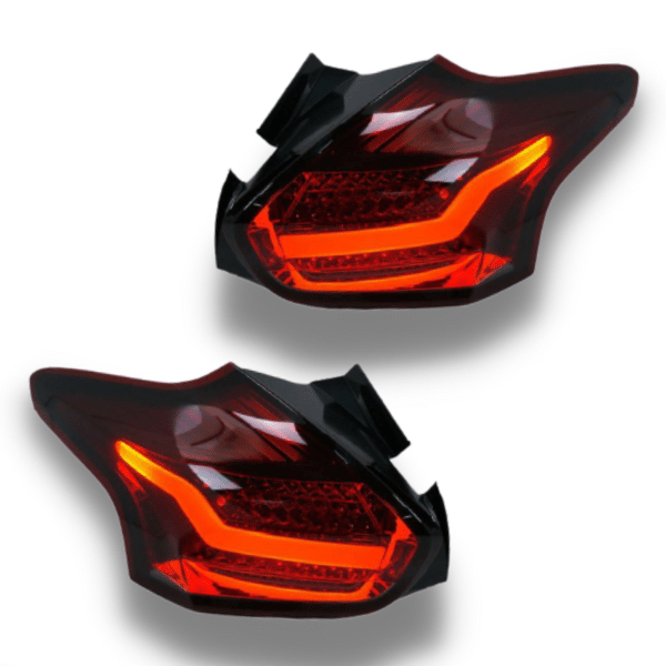 LED Tail Lights with Sequential Indicators & Smoked Red Lens for Ford Focus LZ Hatch 2015-2017-Auto Lighting Garage