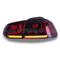 LED Tail Lights with Sequential Indicators & Smoked Red Lens for Volkswagen Golf 6 MK6 GTI Hatch 2008-2013-Auto Lighting Garage