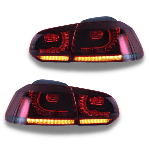 LED Tail Lights with Sequential Indicators & Smoked Red Lens for Volkswagen Golf 6 MK6 GTI Hatch 2008-2013-Auto Lighting Garage