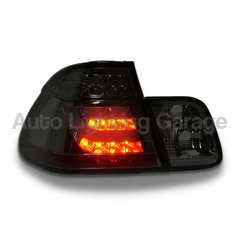 LED Tail Lights with Smoked Black Lens for BMW E46 3 Series 4 Door Sedan 1998-2001-Auto Lighting Garage