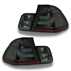 LED Tail Lights with Smoked Black Lens for BMW E46 3 Series 4 Door Sedan 1998-2001-Auto Lighting Garage