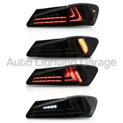 LED Tail Lights with Smoked Black Lens for Lexus IS250 / IS350 / IS-F Sedan 2006-2012-Auto Lighting Garage