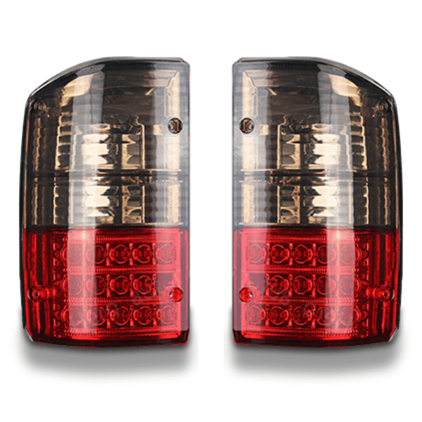 LED Tail Lights with Smoked Black/Red Lens for GQ Nissan Patrol Wagon 1988-1997-Auto Lighting Garage