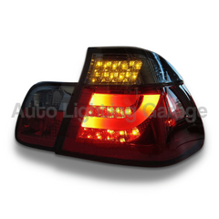 LED Tail Lights with Smoked Red/Black Lens for BMW E46 3 Series 4 Door Sedan 1998-2001-Auto Lighting Garage