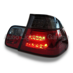 LED Tail Lights with Smoked Red/Black Lens for BMW E46 3 Series 4 Door Sedan 1998-2001-Auto Lighting Garage