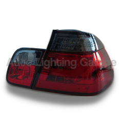 LED Tail Lights with Smoked Red/Black Lens for BMW E46 3 Series 4 Door Sedan 1998-2001-Auto Lighting Garage