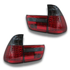 LED Tail Lights with Smoked Red/Black Lens for BMW X5 E53 1999-2002-Auto Lighting Garage