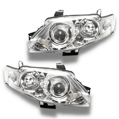 Projector Head Lights for FG XT Ford Falcon Series 2 2011-2014 - Chrome-Auto Lighting Garage